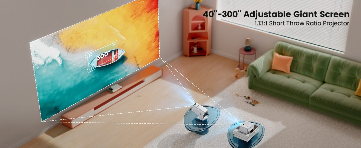 Mini Projetor Portátil 4K